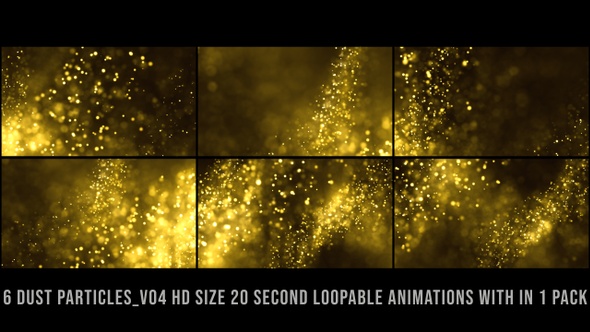 Glittering Particles Pack Gold V04