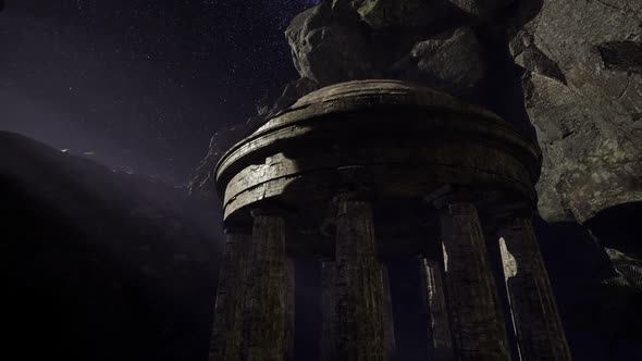 Astrophotography Star Trails Over Sandstone Canyon Walls