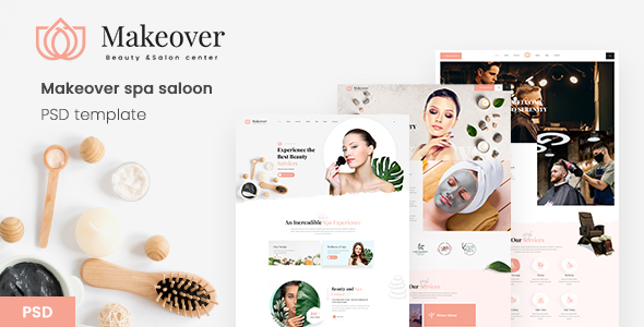 Makeover spa saloon PSD template