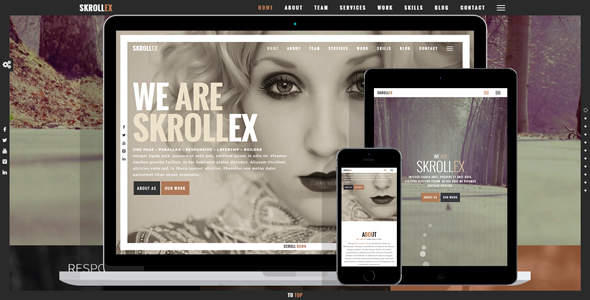 Skrollex - Creative One Page Parallax / Themeforest