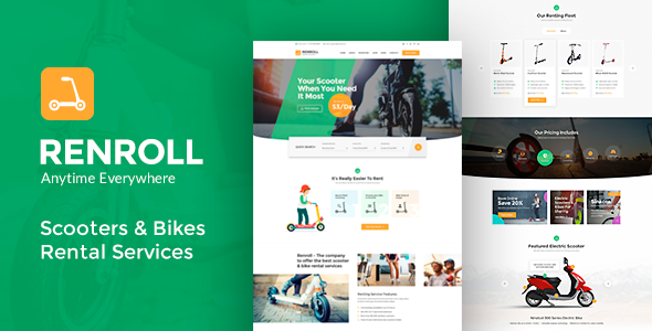 Renroll - Scooter & Bike Rentals Theme / Themeforest