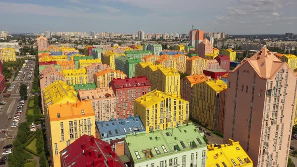 Aerial view of the Comfort Town residential complex