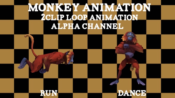 Cartoon Monkey 2Clip Loop alt