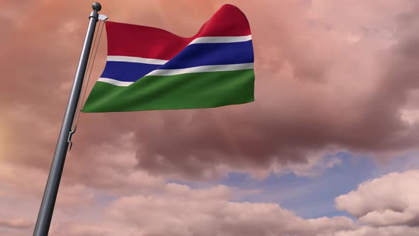 The Gambia Flag 4K