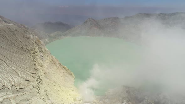 Mountain Landscape with Crater Lake