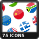75 Flags Icons - GraphicRiver Item for Sale