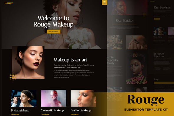Rouge – Makeup & Beauty Elementor Template Kit