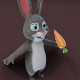 Cartoon Rabbit Rigged 3D Model - 3DOcean Item for Sale