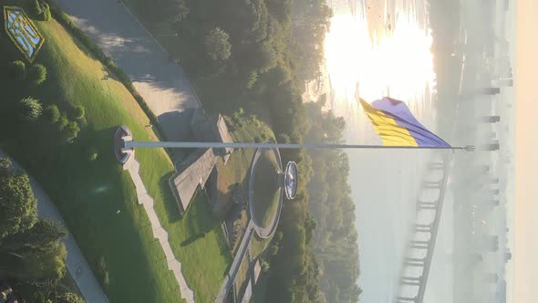 Vertical Video National Flag of Ukraine