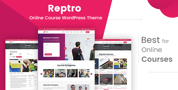 Reptro - Online Course WordPress Theme / Themeforest