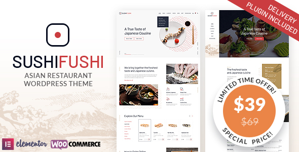 SushiFushi - Japanese & Asian Restaurant WordPress Theme / Themeforest