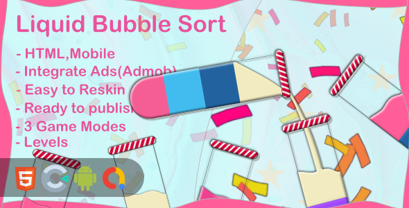 Liquid Bubble Sort (Html5 + Construct 3 +Mobile)