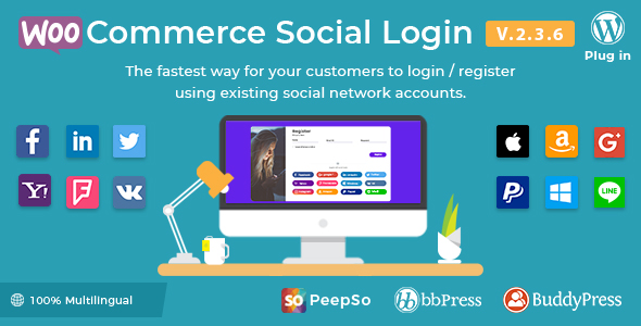 Social Login - WordPress / WooCommerce Plugin