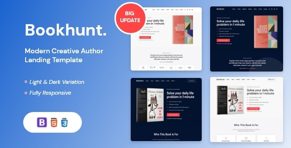 Bookhunt - Book Landing Template With RTL Version