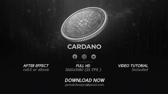 Cardano Coin Opener l Blockchain ADA Coins l Cryptocurrency Currency l Digital Numbers