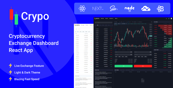 Crypo-CryptocurrencyExchangeダッシュボードReactアプリ / Themeforest