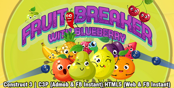 Fruits Breaker Game (Construct 3 | C3P | HTML5) Fun Game