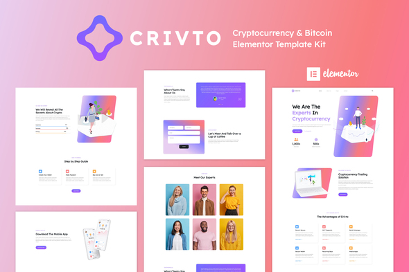 Crivto - Cryptocurrency & Bitcoin Elementor Template Kit