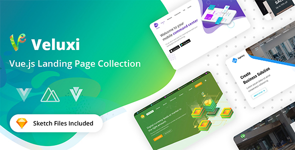 Veluxi - Vue JS Landing Page Collection