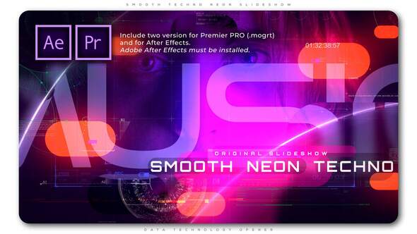 Smooth Techno Neon Slideshow