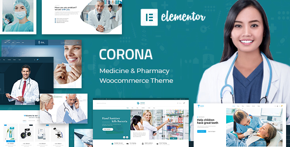 Тема WordPress Corona | Medical Pharmacy WooCommerce WordPress Theme