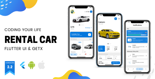 Car Rental App v2.2 - Flutter UI Kit using GetX