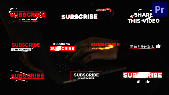 Stylish Subscribe Lower Thirds | Premiere Pro MOGRT