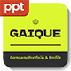 Gaique - Company Portfolio & Profile PPT Template - GraphicRiver Item for Sale