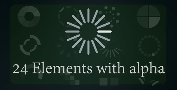 Loading Animation Elements 24 Pack (Loop + Alpha) alt