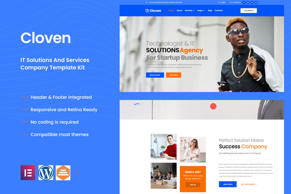 Cloven - IT Solutions &Services Company Elementor Template Kit