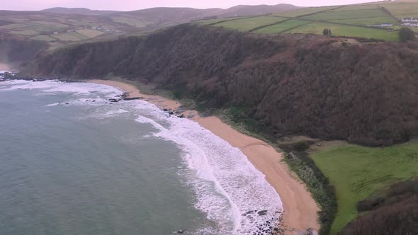 Aerial View Kinnagoe Bay County Donegal Ireland