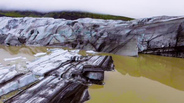 Svinafellsjokull Glacier in Vatnajokull Iceland