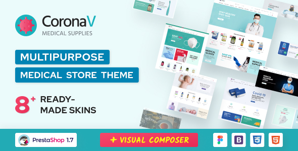 CoronaV - Multipurpose Medical Supplies PrestaShop Theme