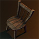 A wooden chair with scuffs and abrasions - 3DOcean Item for Sale