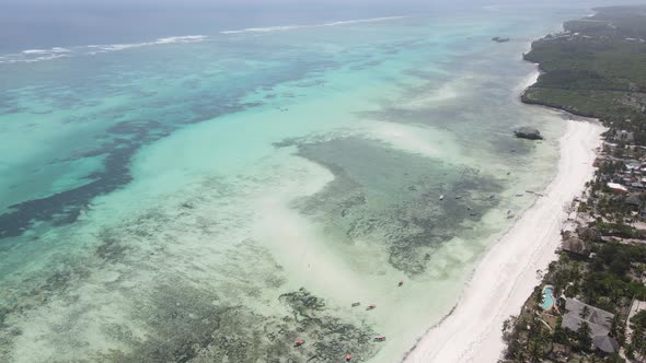 Ocean Near the Coast of Zanzibar Island Tanzania Slow Motion