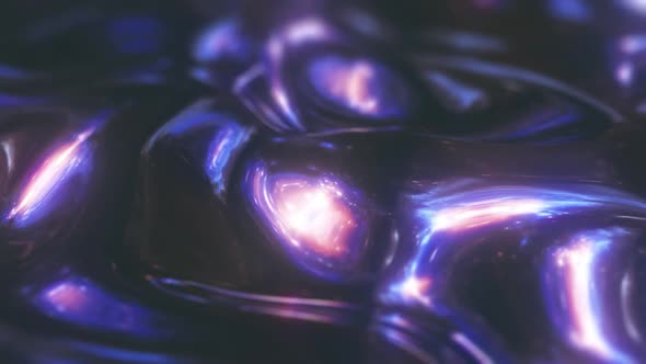 Liquid Dark Purple Metal Looped Abstract Animation
