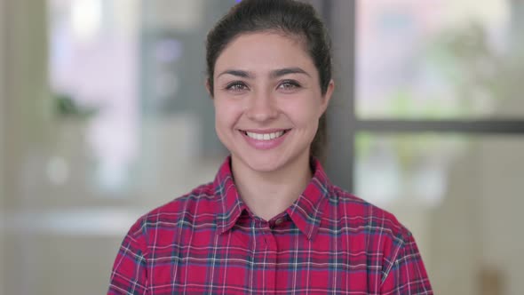 Portrait of Indian Woman Smiling at Camera