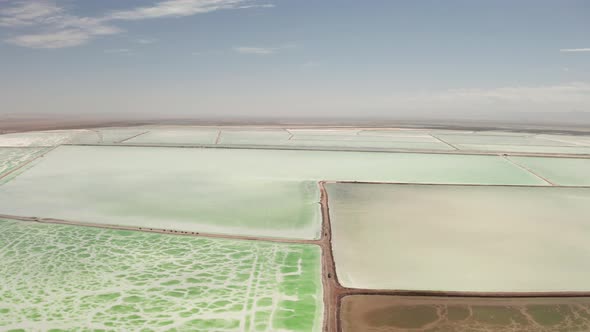 The green saline lake, natural lake background.