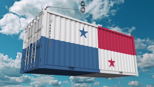 Container with Flag of Panama