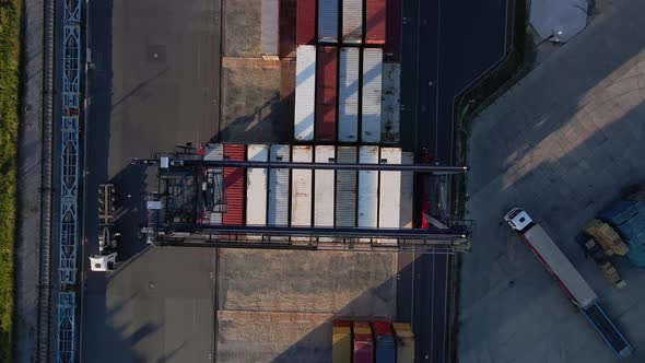 Container Warehouse Aerial View
