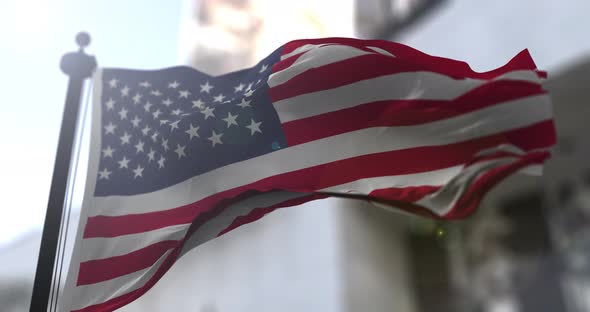 USA national flag. United States of America country waving flag