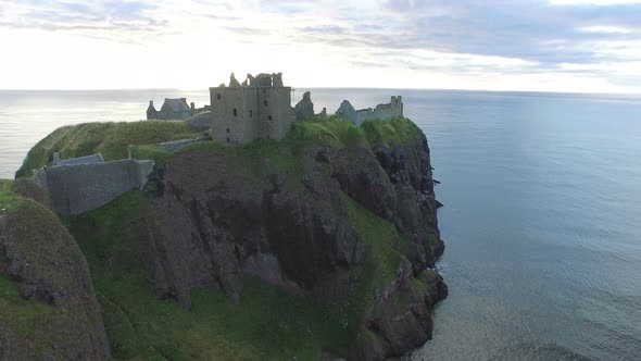 Aerial view of the Dunnottar Castle