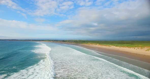 Beautiful turquoise sea and coastline 4k