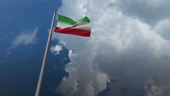 Iran Flag Waving 4K