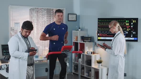 Fit Athlete Suddenly Stops Running on Treadmill and Interrupting Stress Test