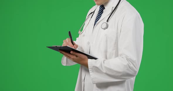 Young doctor in a lab coat