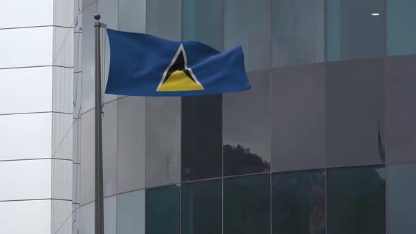 Saint Lucia Flag Background 2K