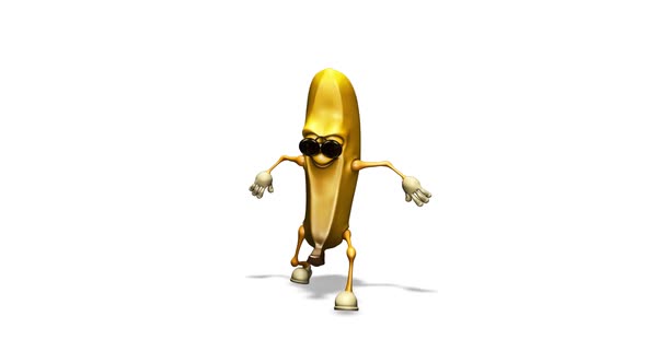 mr. Banan - Looped Dance on White Background