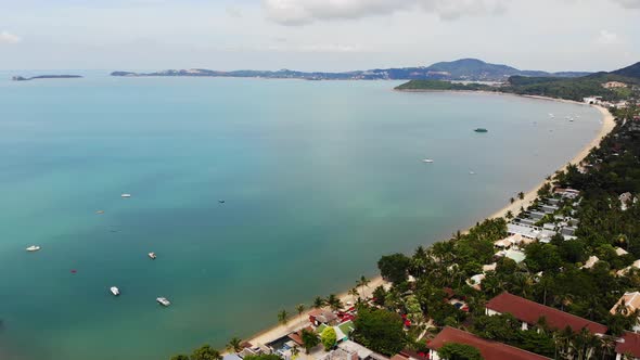 Beautiful high view of nature with sea ocean