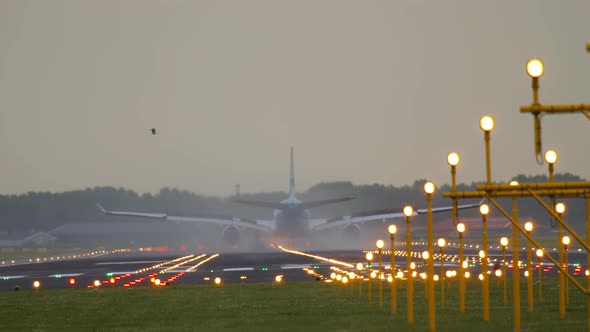 Widebody Arrives in Amsterdam Airport